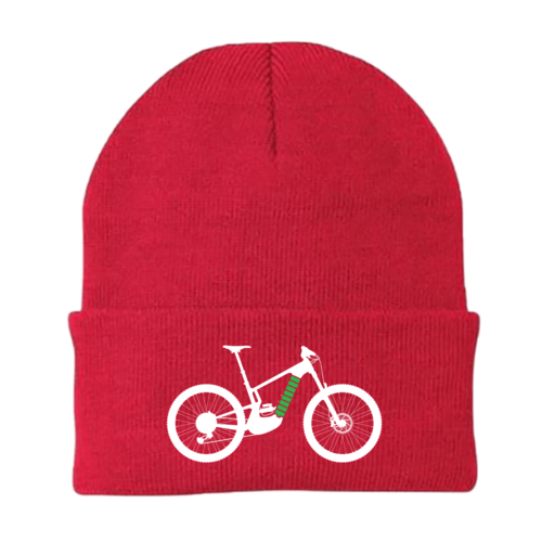 E Bike Embroidered Beanie